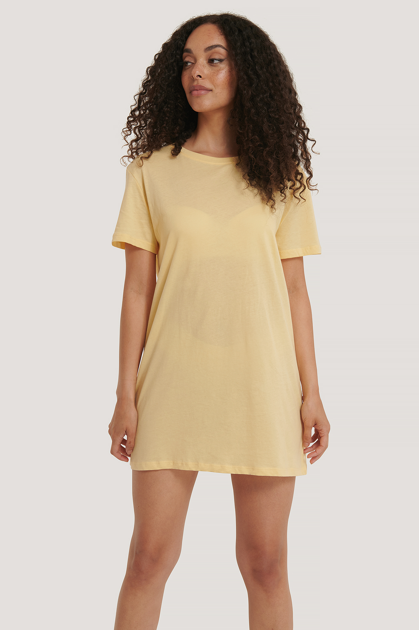 T-Shirt Dress Yellow | na-kd.com